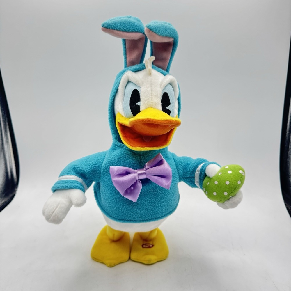 Disney Donald Duck Easter Bunny 14" Plush - Sound & Motion - Hallmark Exclusive